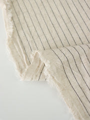 Load image into Gallery viewer, Oatmeal Pinstripe Luxor Heavy Linen Slub