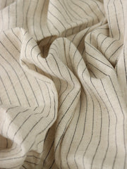 Load image into Gallery viewer, Oatmeal Pinstripe Luxor Heavy Linen Slub