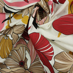 Load image into Gallery viewer, Red Retro Blooms Print Italian Cotton Shirting
