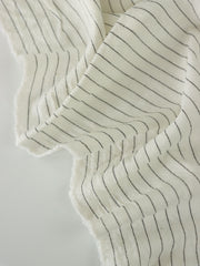 Load image into Gallery viewer, Ivory Pinstripe Luxor Heavy Linen Slub