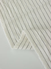 Load image into Gallery viewer, Ivory Pinstripe Luxor Heavy Linen Slub