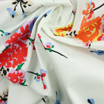 Load image into Gallery viewer, Vibrant Floral Print Italian Stretch Cotton
