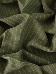 Load image into Gallery viewer, Olive Pinstripe Luxor Heavy Linen Slub