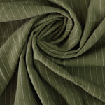 Load image into Gallery viewer, Olive Pinstripe Luxor Heavy Linen Slub
