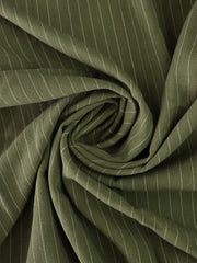 Load image into Gallery viewer, Olive Pinstripe Luxor Heavy Linen Slub