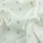 Load image into Gallery viewer, Silver Sparkle Polka Dot Print Italian Cotton Shirting
