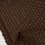 Load image into Gallery viewer, Cacao Pinstripe Luxor Heavy Linen Slub
