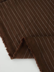 Load image into Gallery viewer, Cacao Pinstripe Luxor Heavy Linen Slub