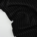 Load image into Gallery viewer, Black Pinstripe Luxor Heavy Linen Slub
