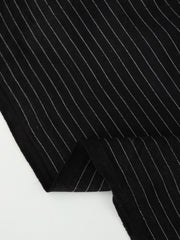 Load image into Gallery viewer, Black Pinstripe Luxor Heavy Linen Slub