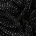 Load image into Gallery viewer, Black Pinstripe Luxor Heavy Linen Slub
