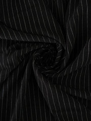 Load image into Gallery viewer, Black Pinstripe Luxor Heavy Linen Slub