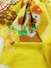 Load image into Gallery viewer, Golden Blooms Viscose Crepe