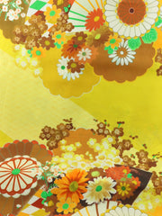 Load image into Gallery viewer, Golden Blooms Viscose Crepe