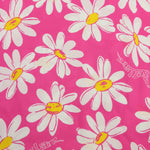 Load image into Gallery viewer, Daisies on Hot Pink Print Italian Cotton Blend
