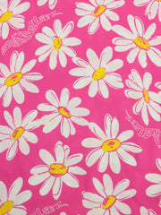 Load image into Gallery viewer, Daisies on Hot Pink Print Italian Cotton Blend