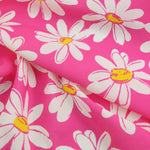 Load image into Gallery viewer, Daisies on Hot Pink Print Italian Cotton Blend
