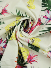 Load image into Gallery viewer, Bromelaids &amp; Palms Print Italian Cotton Shirting