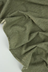 Heather Olive Organic Cotton Jersey