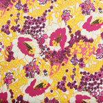 Load image into Gallery viewer, Pink &amp; Yellow Floral Print Italian Stretch Cotton
