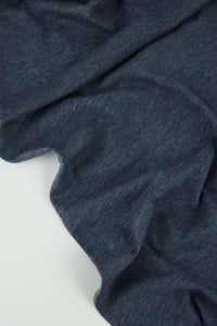 Heather Navy Organic Cotton Jersey