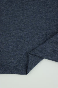 Heather Navy Organic Cotton Jersey