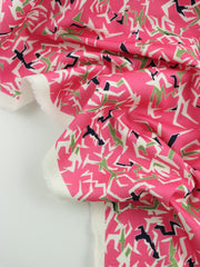 Load image into Gallery viewer, Electrified on Hot Pink Italian Cotton Twill
