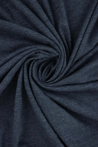 Heather Navy Organic Cotton Jersey