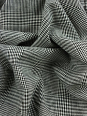 Load image into Gallery viewer, Black &amp; Ivory Glen Plaid Italian Linen Cotton