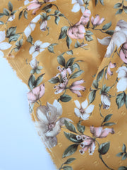 Load image into Gallery viewer, Emilia on Mustard Swiss Dot Poly Woven