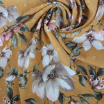 Load image into Gallery viewer, Emilia on Mustard Swiss Dot Poly Woven
