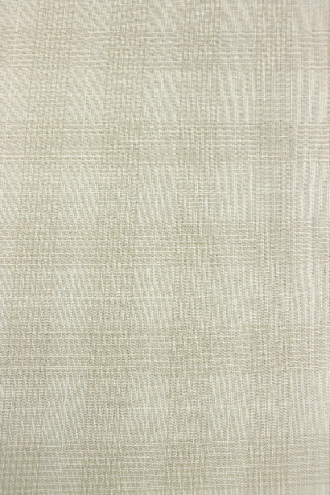 Beige & Ivory Glen Plaid Italian Linen Cotton | Surge Fabric Shop