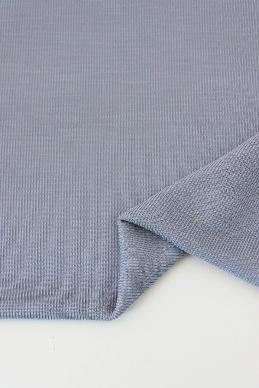 Slub Rib Steel Blue Cupro Slub Rib | Surge Fabric Shop