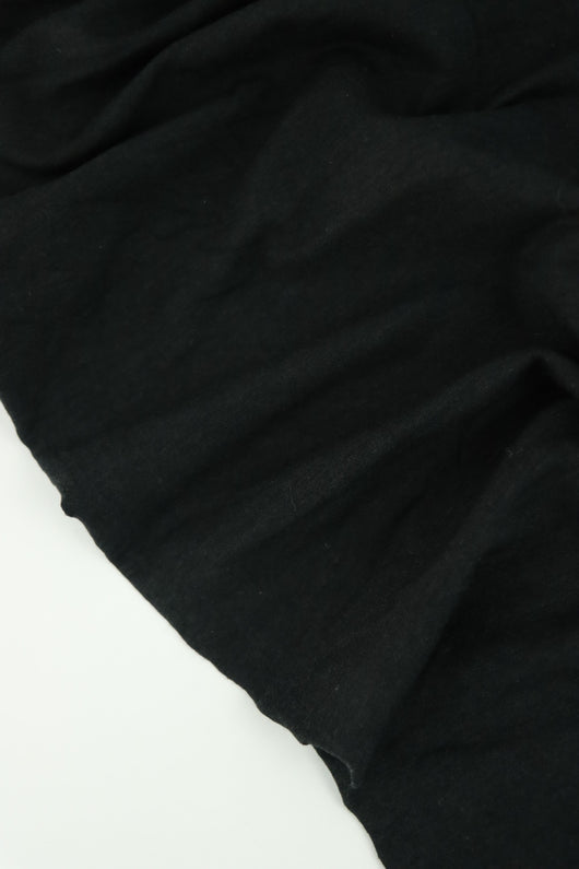 Black Organic Cotton Bamboo Spandex French Terry