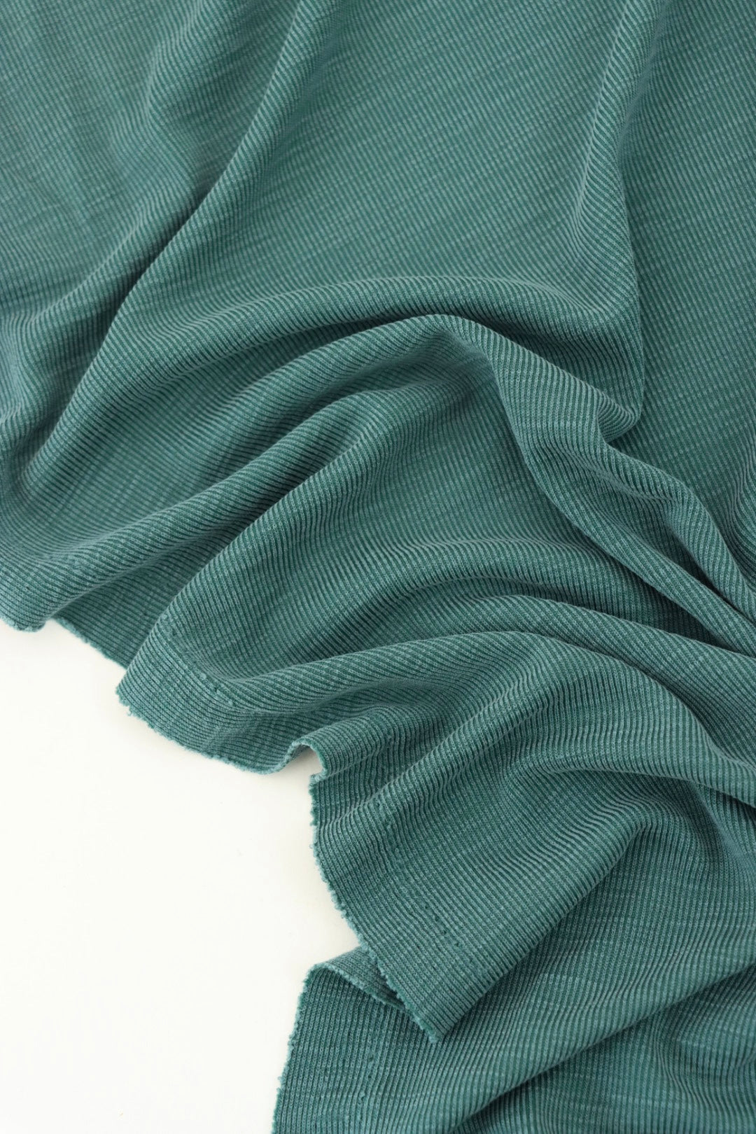 Slub Rib Blue Jade Cupro Slub Rib | Surge Fabric Shop