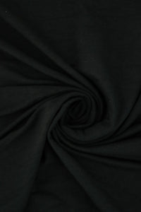 Black Organic Cotton Bamboo Spandex French Terry