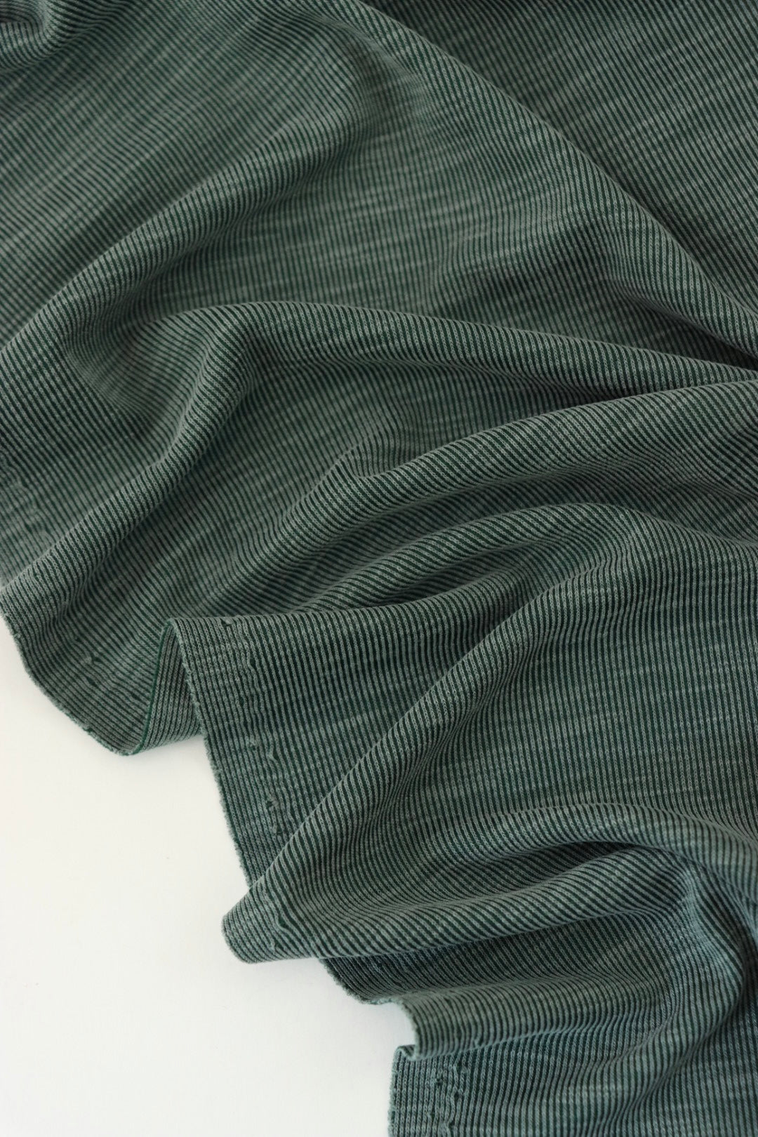 Slub Rib Midnight Green Cupro Slub Rib | Surge Fabric Shop