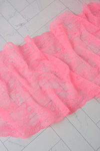 Beverly Hills Pink 8.5" Wide Stretch Lace