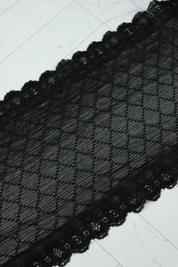 Black 5.5" Wide Stretch Lace