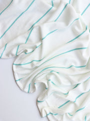 Load image into Gallery viewer, Seafoam Single Stripe Rayon Spandex Jersey | Made in USA