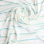 Load image into Gallery viewer, Seafoam Single Stripe Rayon Spandex Jersey | Made in USA
