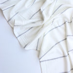Load image into Gallery viewer, Heather Gray Single Stripe Rayon Spandex Jersey | Made in USA
