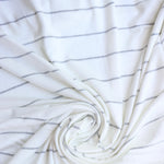 Load image into Gallery viewer, Heather Gray Single Stripe Rayon Spandex Jersey | Made in USA
