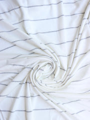 Load image into Gallery viewer, Heather Gray Single Stripe Rayon Spandex Jersey | Made in USA