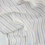 Load image into Gallery viewer, Red &amp; Blue on White Ticking Stripe Cotton Linen | Designer Deadstock
