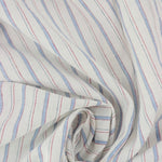 Load image into Gallery viewer, Red &amp; Blue on White Ticking Stripe Cotton Linen | Designer Deadstock
