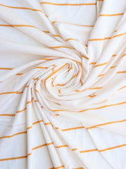Load image into Gallery viewer, Golden Yellow Single Stripe Rayon Spandex Jersey | Made in USA