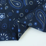 Load image into Gallery viewer, Royal Paisley on Navy Cotton Poplin | Designer Deadstock
