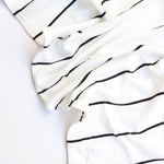 Load image into Gallery viewer, Black Single Stripe Rayon Spandex Jersey | Made in USA
