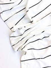 Load image into Gallery viewer, Black Single Stripe Rayon Spandex Jersey | Made in USA
